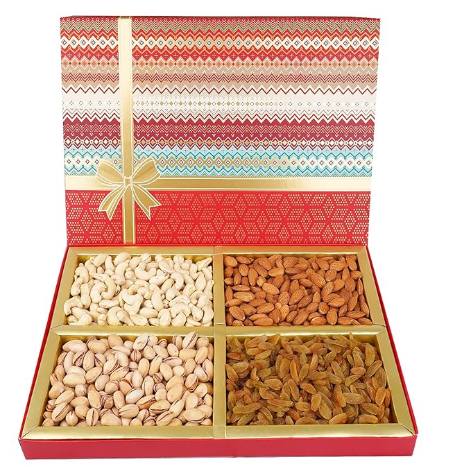 Jaiccha Ghasitaram Dryfruits Hamper-Fruit n Nut Dryfruit Box 1000 gms |Gift for DiwaliHoliRakhiValentineChristmasBirthdayAnniversaryHerHim|