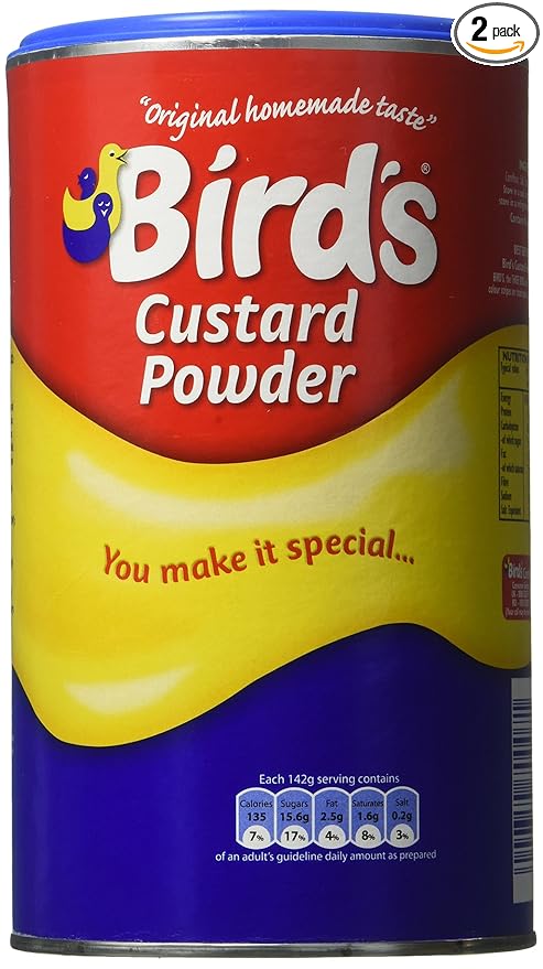 Bird's Vanilla Flavored Custard Powder 600g (Pack of 2)