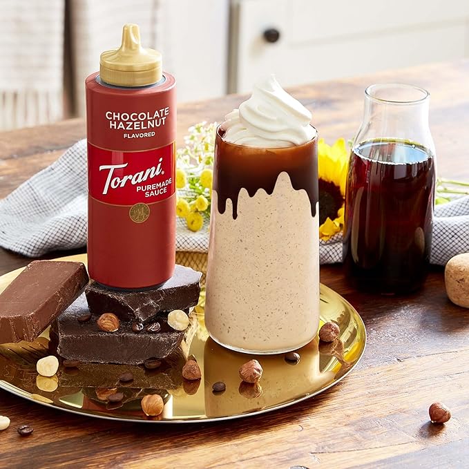 Torani Puremade Sauce Salted Chocolate Caramel 16.5 Ounces (Pack of 4 - Packaging May Vary)