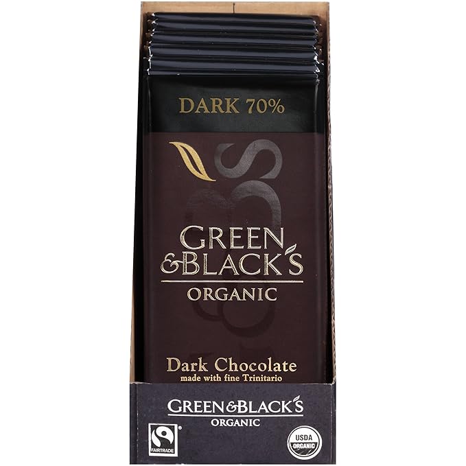 Green &amp Black's Organic Dark Chocolate 70% Cacao OLD 10 Count
