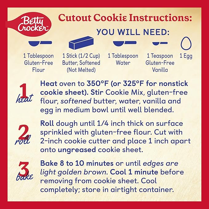 Betty Crocker Gluten Free Sugar Cookie Mix 15 oz. (Pack of 6)