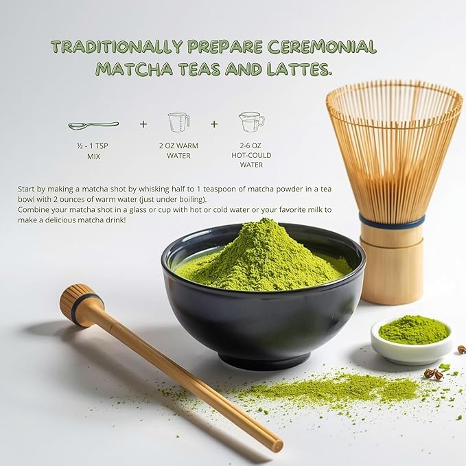 Culinary Premium Grade Matcha Powder – 100% Japanese Matcha Green Tea Powder for Lattes Baking &amp Smoothies Smooth Flavor Antioxidants &amp Clean Energy Shade-Grown &amp Stone-Ground – 2 oz
