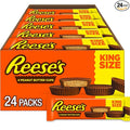 REESE'S Milk Chocolate King Size Peanut Butter Cups Candy Packs 2.8 oz (24 Count)