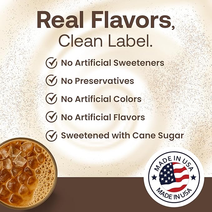 Dr. Smoothie Café Essentials Caramel Latte – No Artificial Colors Flavors Sweeteners – Shelf Stable – 28mg of Caffeine per Serving – Great for Hot Iced &amp Frozen Frappes (3.5 lb Bag 26 Serving