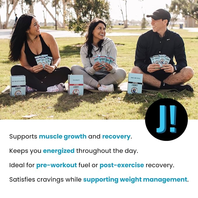 JiMMYBAR! Mint Cookies N Cream - 19g Protein Bars - 7g Low Sugar- 12 Count - 58g Health Bars - Functional Snack with Real Peanut Butter &amp Hand-Drizzled Chocolate Protein Bar