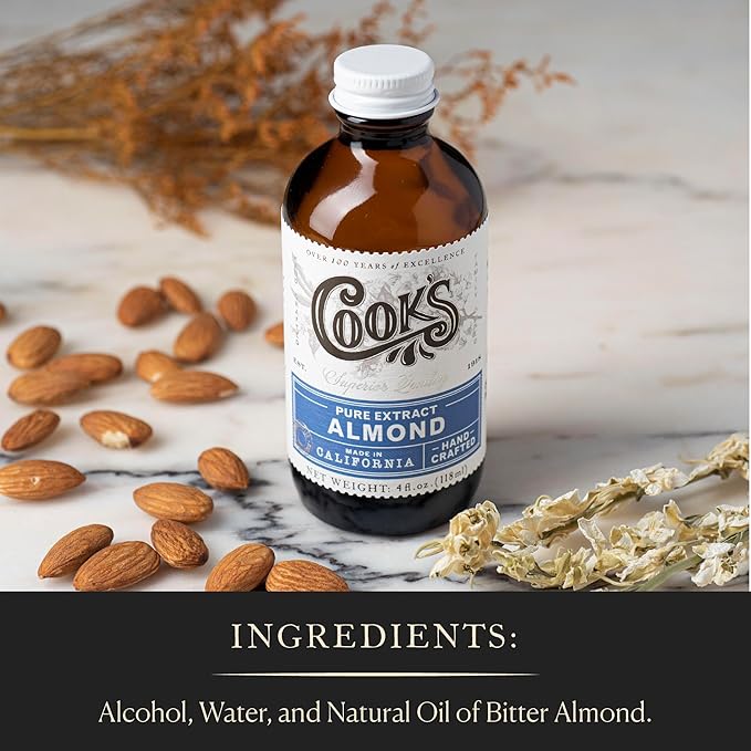 Cook’s Pure Almond Extract for Baking Cooking and Mixology Allergen Free Almond Flavoring Extract 8 oz