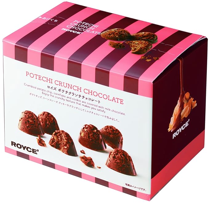 ROYCE' Potatochip Chocolate Potechi Crunch - Sweet and Salty Snack | Crispy and Savory Crumbled Potato Chips| Snack for Gifting &amp Indulging | Japanese Chocolate from Hokkaido (4 Pieces of Chocol