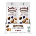 Justin's Dark Chocolate Peanut Candy Pieces 12pk of 1.5oz bags Organic Gluten Free Non-GMO Responsibly Source Rainforest Alliance Certified Cocoa