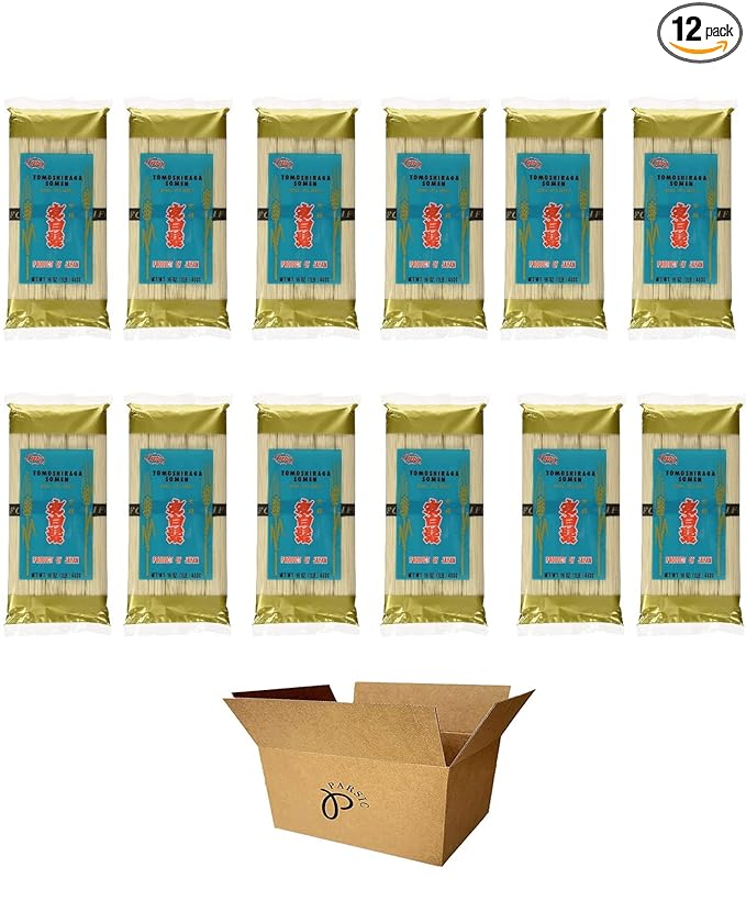 JFC International Tomoshiraga Somen Noodles 16Oz Each (Pack of 12)