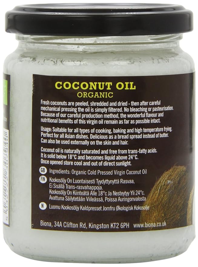 BIONA Organic Coconut Oil 200 GR