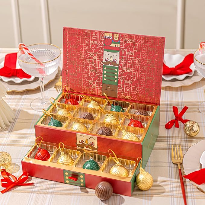 Nutcracker Ornament Chocolate Gift Box | Edible Chocolate Christmas Tree Ornaments (Ornament Container)