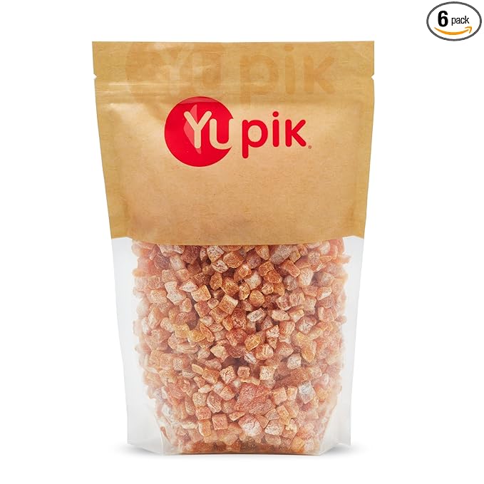 Yupik Dried Apricots Diced 2.2 lb (35.2 oz) Pack of 6 Kosher GMO-Free Sliced Dried Fruits Small Cubed Pieces No Added Sugar Chewy Texture Unique Snacks Fruity Topping &amp Inclusion