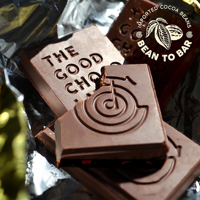 THE GOOD CHOCOLATE – Dark Chocolate Bars with Zero Sugar &amp Lower Net Carbs – Keto Chocolate Bar with Lower Calories All Natural and Non-GMO Keto Snacks 2.5 oz (2 Bars Starter Pack)