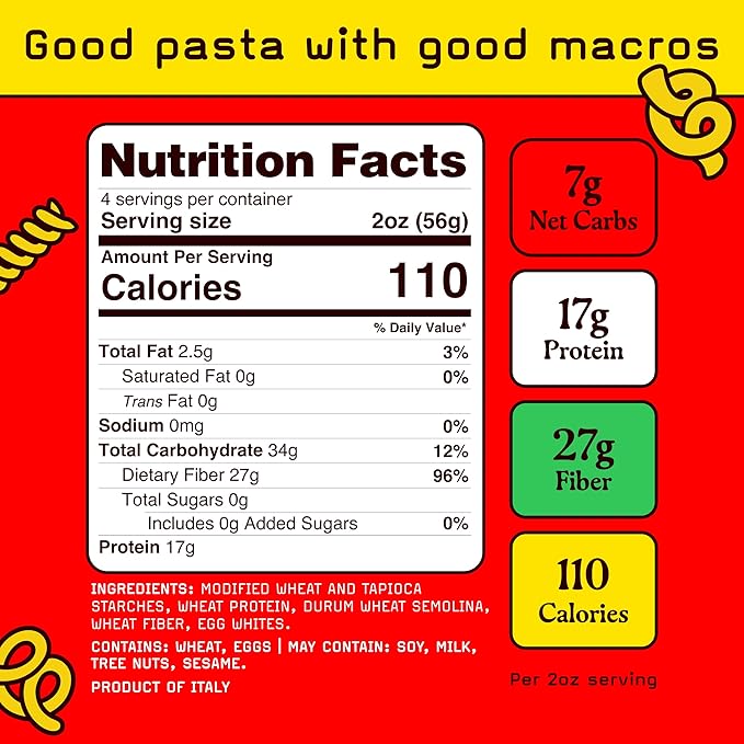 Low Carb Protein Pasta | Linguine with 17g Protein 7g Carbs | Healthy Keto Pasta Made in Italy | 3-Pack 8oz - Pete’s Pasta