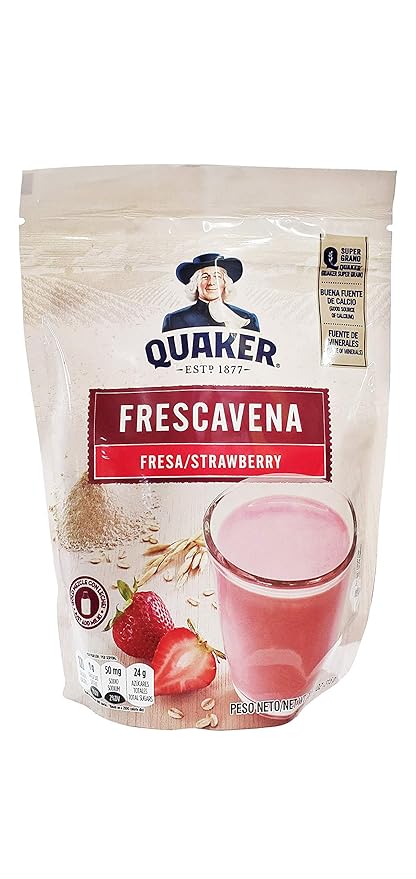 Quaker Frescavena Fresa (Strawberry) Oat Beverage Mix (3 Pack Total of 33.3oz)