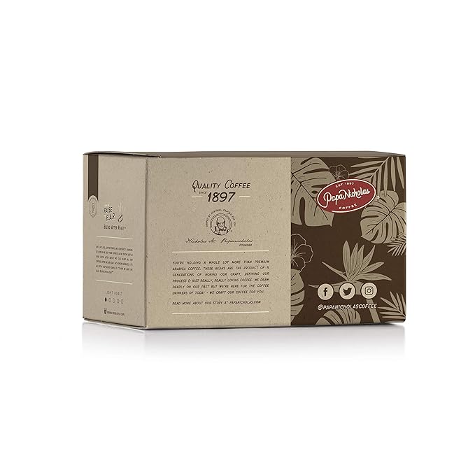 Papanicholas Coffee Single Serve Cups Fits Keurig K Cup Brewers Hawaiian Islands Blend 48 Pods