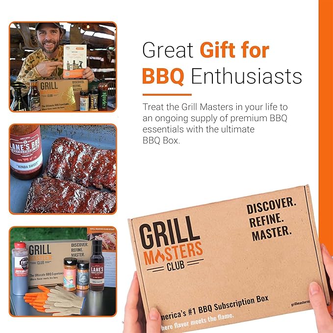 Grill Masters Club Pulled Perfection BBQ Box | Premium BBQ Spices Sauces and Seasoning for the Ultimate Grill Master | Essential for Cooking Grilling and Smoking | Perfect Grill Gift for Men &amp