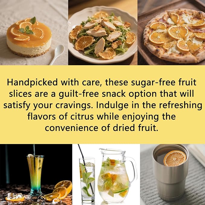 Dried Dehydrated Orange Slices Dried Oranges for Cocktails Decoration Christmas Tree Crafts Sugar Free Fruit Slices Fruit Tea 350g