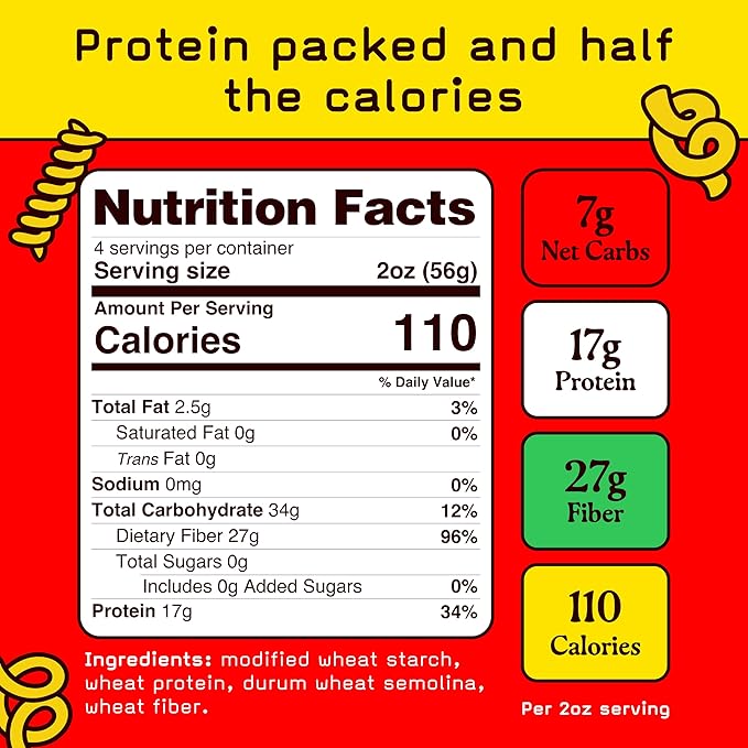 Pete's Pasta 6 Pack Low Carb Pasta - 3 Pack Elbow + 3 Pack Penne Protein Pasta - Authentic Italian Keto Pasta Noodles - Imported from Italy