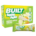 BUILT Bar Sour Puff Protein Bars - Green Apple Crush - 16g Protein Snack Bars with Collagen - Calorie Conscious &amp Gluten Free - 12 Count