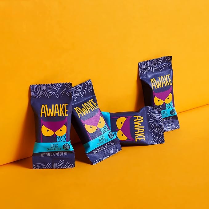AWAKE Caffeinated Chocolate Energy Bites Dark Chocolate 30Count