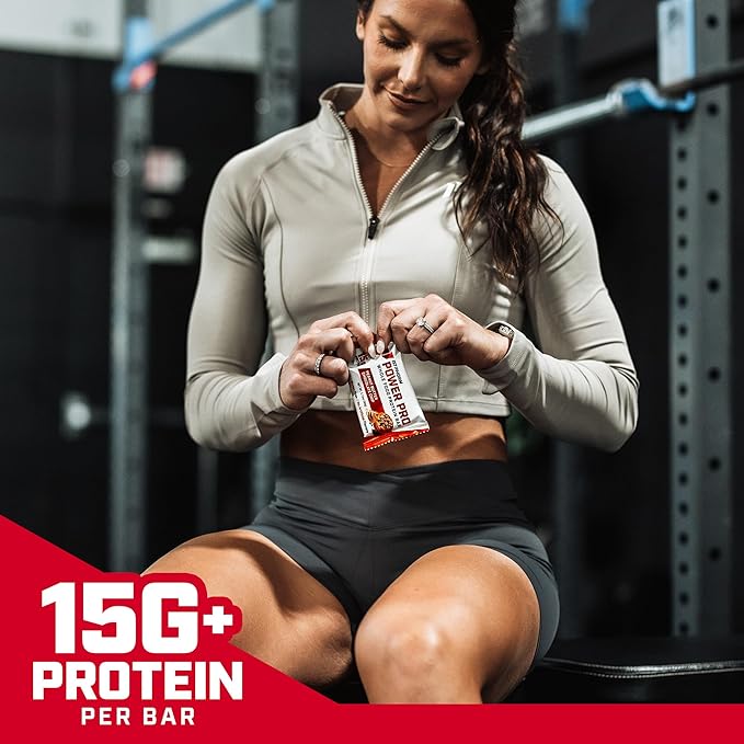 1st Phorm Power Pro Protein Bars Peanut Butter Chocolate Chip Flavor 15G Whole Food Protein Gluten Free Snack Bars for on the Go or Pantry Snacks Made Without Artificial Flavors 15 Count