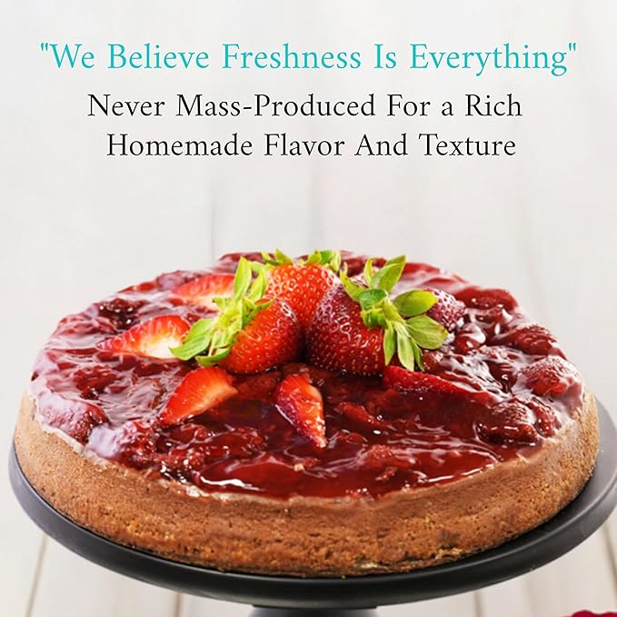 ANDY ANAND CHOCOLATIER Luxurious 9 Chocolate Strawberry Cheesecake With Real Truffles Delicious Unique Flavor Traditional Recipe Handcrafted For Supreme Creaminess Ideal Gift for Women Men and Ki