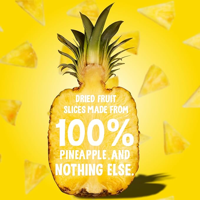 The Daily Good Soft-Dried Pineapple Slices | All Natural Superfood Snacks for Adults &amp Kids | Healthy Soft and Chewy | No Sugar Added or Preservatives Gluten Free Vegan (1.41 oz Pack of 3)