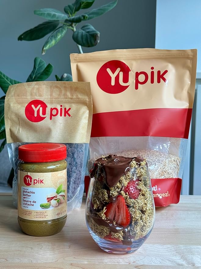 Yupik Organic Dark Chocolate Chips 70% Cacao 2.2 lb (35.2 oz) No Sugar Added Gluten-Free GMO-Free Kosher Vegan Dairy-Free Small Size Rich Dark Chocolate Melts Smoothly Ideal for Baking