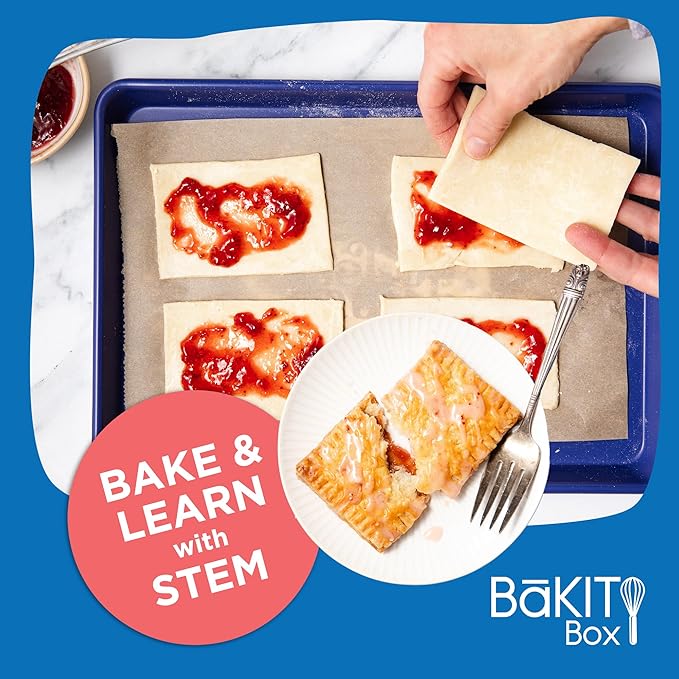 BāKIT Box Berry Blast-Off Tarts Baking Kit STEM Rocket Activity + DIY Jam Pastries Printed Recipe &amp Activity Guides Great Gift for Boys &amp Girls