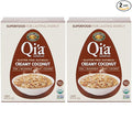Qi'a Superfood Organic Hot Oatmeal - Creamy Coconut - 2 Boxes with 6 Packets Each Box (12 Packets Total) (8 oz each)
