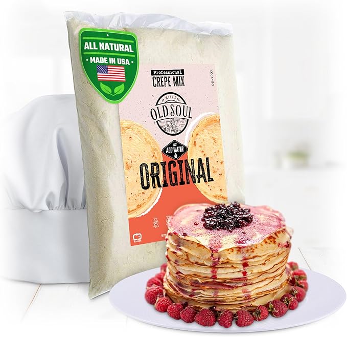 OldSoul Professional Crepe Mix | Original Dough Mix | Classic Flavour | 5 Lbs | 36 Crepes (5 Lbs Traditional)