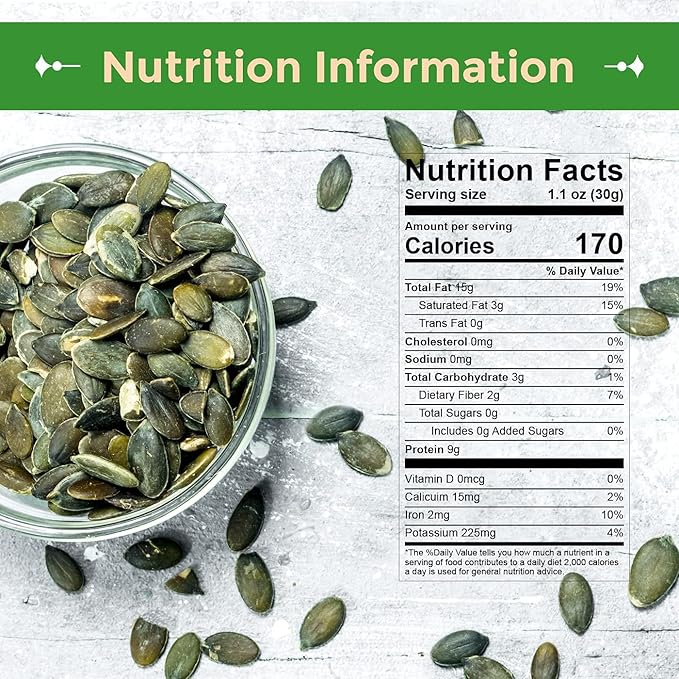 Sincerely Nuts - Raw Unsalted Shelled Pepitas Pumpkin Seeds | Healthy Antioxidant All Natural Snack Food or Toppings | Vegan Kosher Gluten Free Food | High in Protein | Bulk 2lb. Bag
