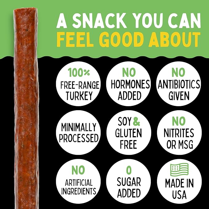 Turkey Variety Sogo Snacks No Sugar Low Carb Free-Range from a Family Farm. No Soy MSG Dairy Nuts Nitrates. Gluten Free Non-GMO. Keto Whole Paleo Friendly (Turkey Variety 1-oz 48 Cnt)
