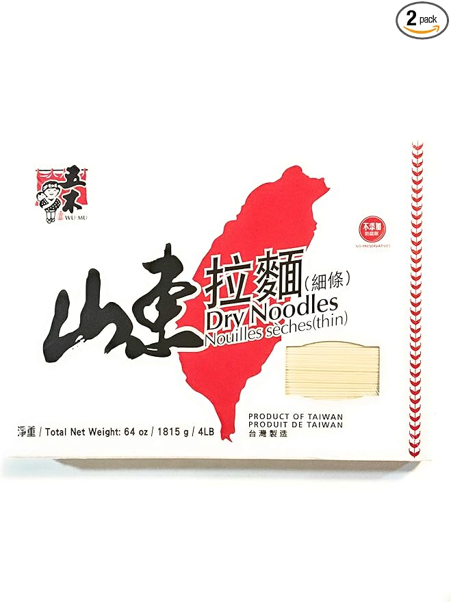 Wu Mu Dry Noodles(Thin)4 Lb-2Pack