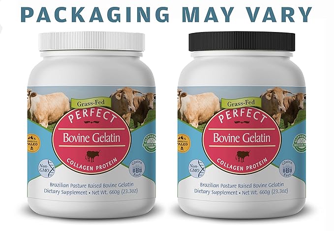 Perfect Supplements – Perfect Bovine Gelatin – 660 Grams – 100% Beef Gelatin Collagen Protein – Supports Healthy Skin &amp Joint Health