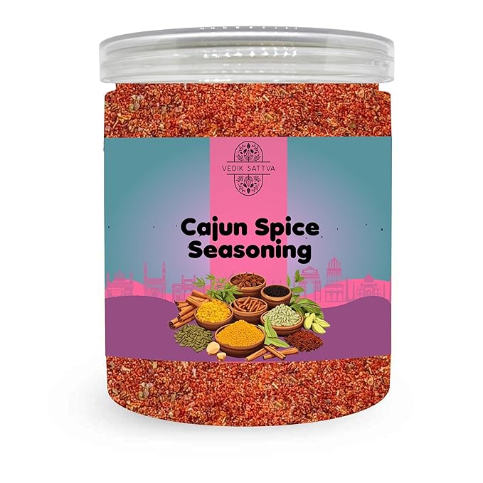 VEDIK SATTVA All Natural Cajun Spice Seasoning 5.29 OZ / 150 GM | Set Of 1 Box