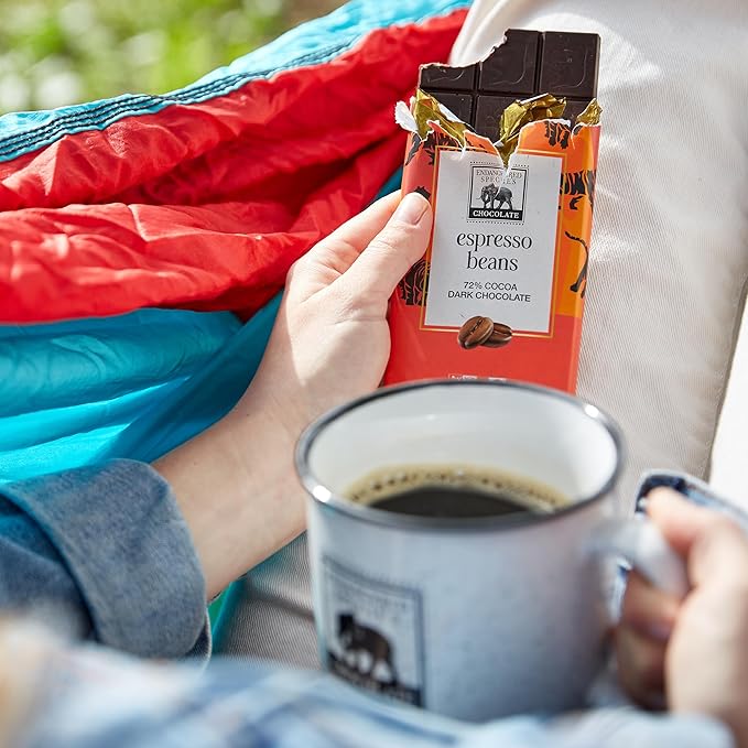 Endangered Species Dark Chocolate Bar with Espresso Beans (72% cocoa)