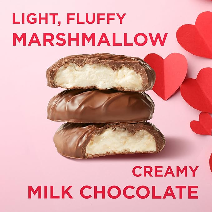 RUSSELL STOVER Valentine's Day Milk Chocolate Marshmallow Heart 1.3 oz. (Pack of 18)