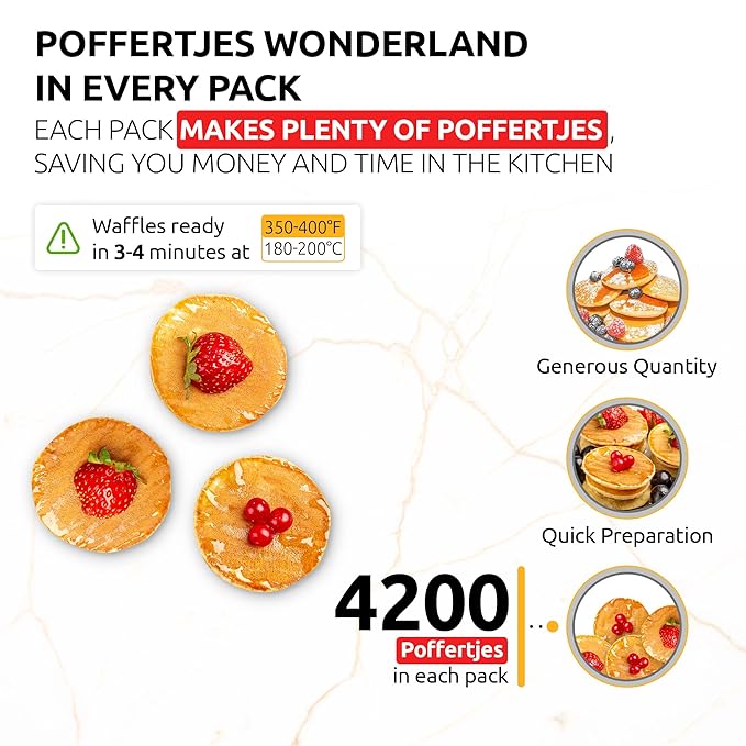 OldSoul Poffertjes Batter Mix | GLUTEN FREE &amp VEGAN | Vanilla Flavor | Dough Mix | 30 Lbs | 4200 Mini Dutch Pancakes (30 Lbs Gluten Free &amp Vegan)