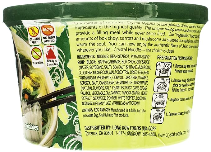 Crystal Noodles Soup Vegetables 1.83 oz (Pack of 6)