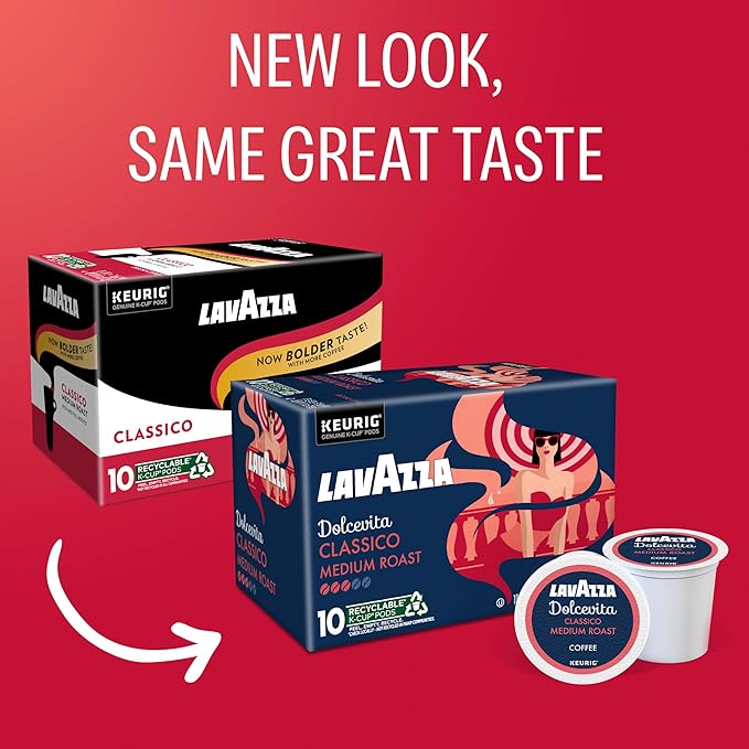 Lavazza Classico Medium Roast Coffee Keurig K-Cups 60 Count 10 Count (Pack of 6)