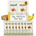 Send Bars Plant-Based Vegan Healthy Protein Bars With Greens (Banana Bread 8 Bars) – Only Real Ingredients Zero Added Sugar Gluten-Free Dairy-Free