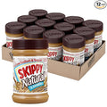 SKIPPY Natural Creamy 1/3 Less Sodium &amp Sugar Peanut Butter Spread 15 oz Jars (Pack of 12)– Gluten-Free 7g Protein per Serving