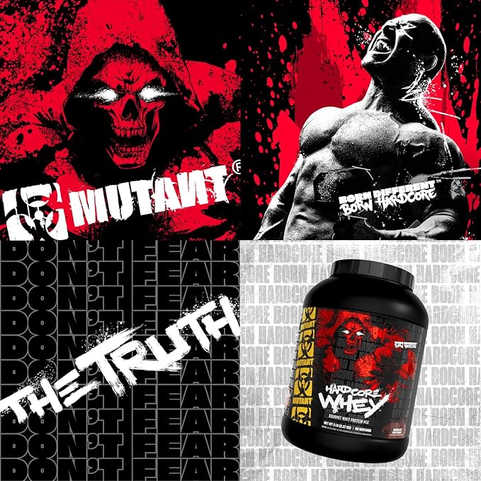 Mutant Hardcore WHEY | 100% Pure Whey Protein | 24g Protein Fast-digesting whey Protein Isolate Plus whey Protein hydrolysate | 70 Servings | 5 LB | Vanilla