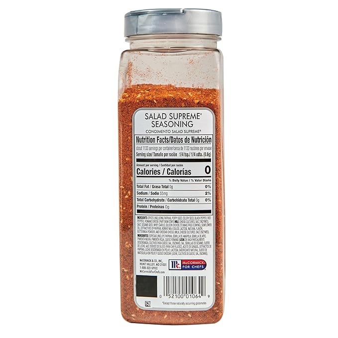 McCormick Culinary Salad Supreme Seasoning 24 oz - One 24 Ounce Container of Salad Seasoning with High-Quality Spices Use in Pasta Salads Traditional Salads Vegetables and More