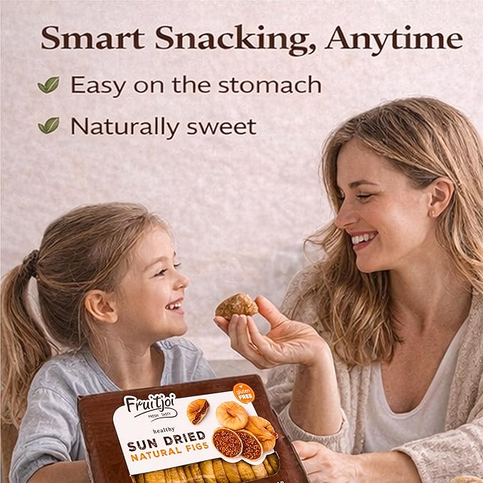 Fruitjoi Sun Dried Turkish Figs (Anjeer) – No Sugar Added Premium Natural Dried Figs Vegan Gluten Free High Fiber Snack Fresh &amp Naturally Sweet 2 lb (907 g)