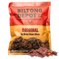 Biltong Depot Lean Original Biltong Slices - 1lb (16oz) | Air-Dried Beef Jerky Snack | High Protein | Paleo &amp Keto Friendly | Zero Sugar | Gluten Free | No Artificial Preservatives | No MSG