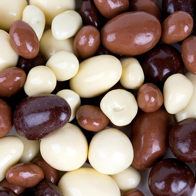 Yupik 45% Dark Chocolate &amp Coconut Coated Almonds 2.2 lb (35.2 oz) Gluten-Free Kosher Whole Roasted Nuts Crunchy Almonds Dipped in Chocolate and Coconut Coating Chocolate Candy Sweet Snacks