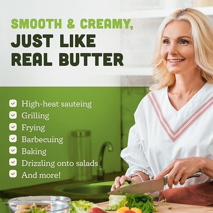 AVA JANE'S KITCHEN - Extra Virgin Avocado Oil - 100% Cold Pressed Natural &amp Unrefined - 480°F High Smoke Point Rich in Potassium &amp Vitamins - Creamy &amp Buttery Taste - 2 Bottle Pack 8.4